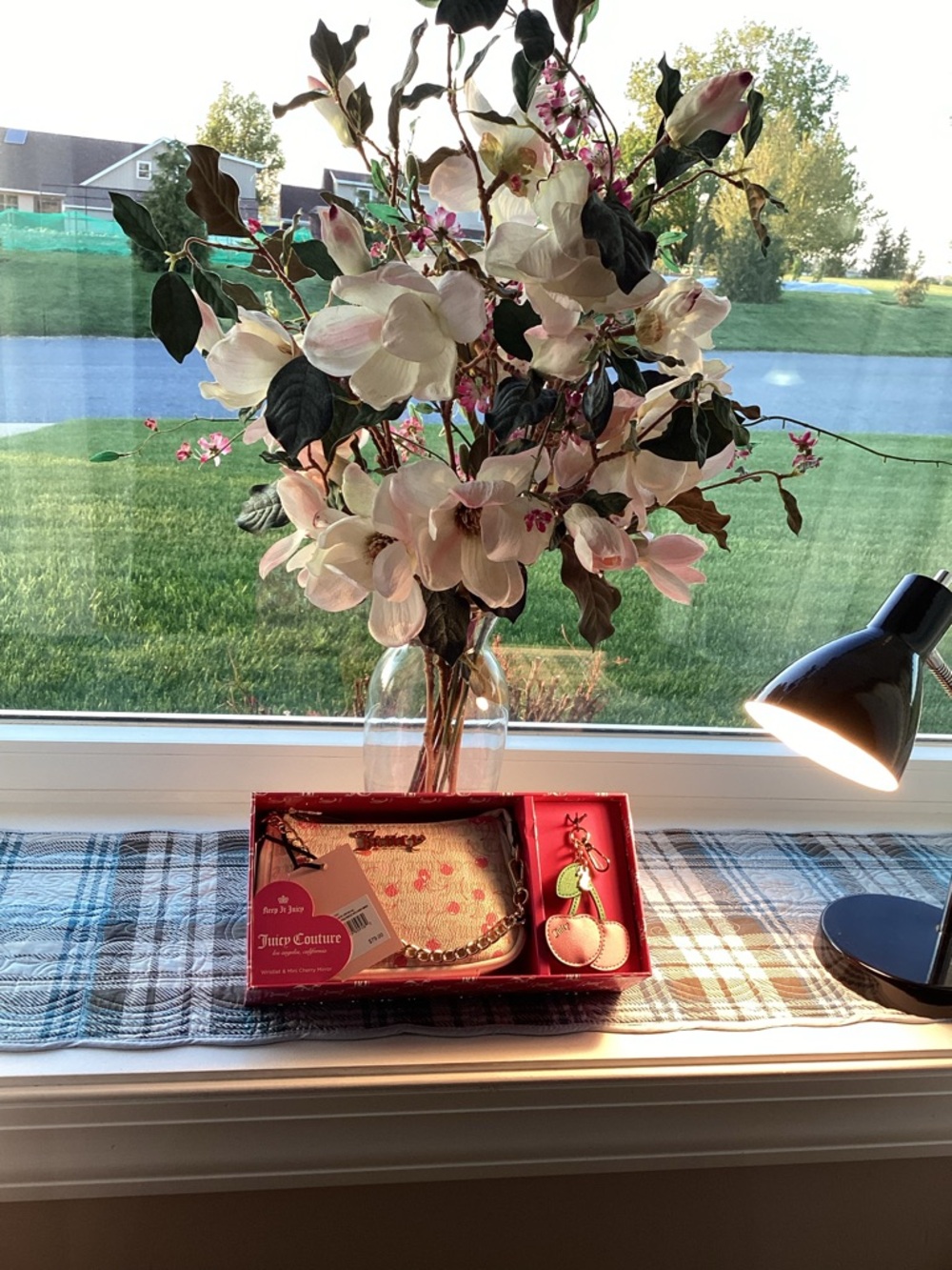 Juicy Couture Boxed Set Sandstone Pink   Bag & mirrored cherry charm - Picture 2 of 8